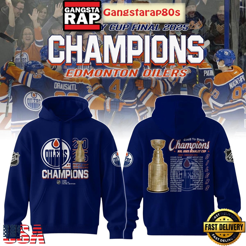 Edmonton Oilers Stanley Cup 2025 Champions Blue All Over Print T-Shirt Hoodie Edmonton Oilers Stanley Cup 2025 Champions Blue All Over Print T-Shirt Hoodie
