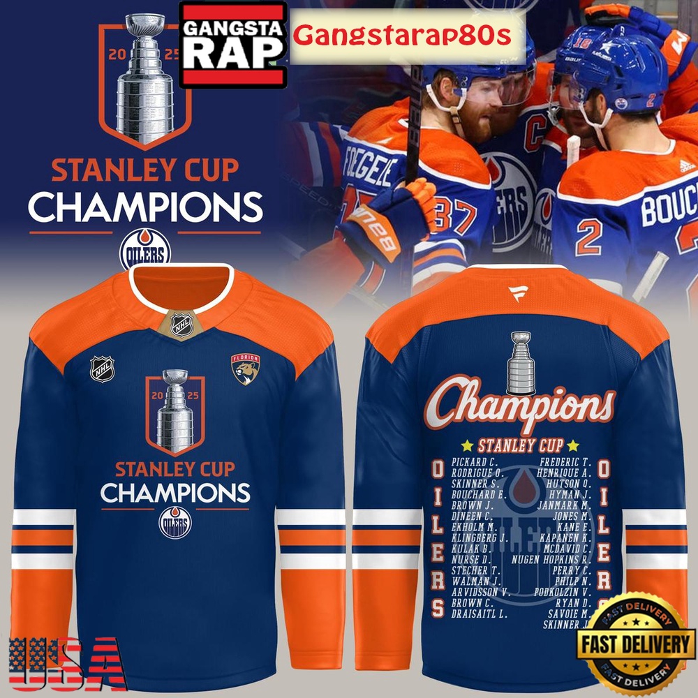 Edmonton Oilers Stanley Cup Champions 2025 Hockey Jersey Edmonton Oilers Stanley Cup Champions 2025 Hockey Jersey