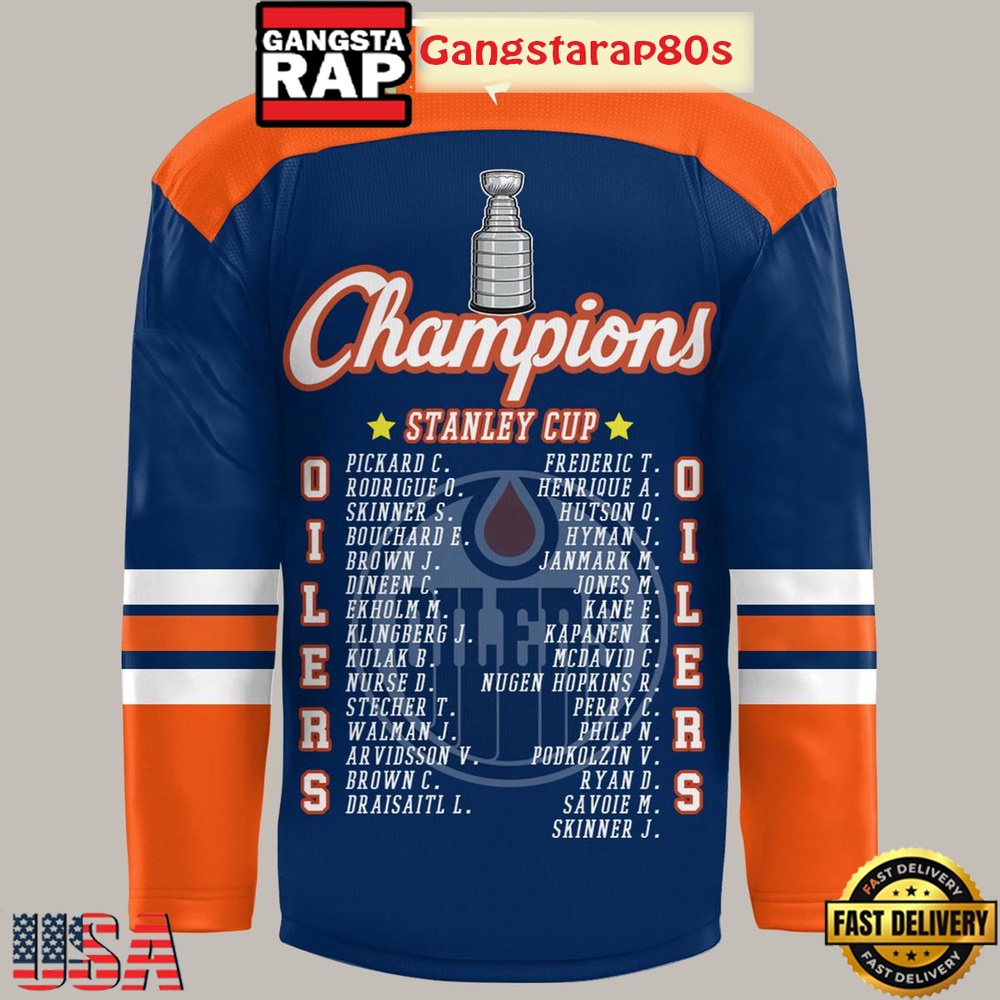 Edmonton Oilers Stanley Cup Champions 2025 Hockey Jersey Edmonton Oilers Stanley Cup Champions 2025 Hockey Jersey