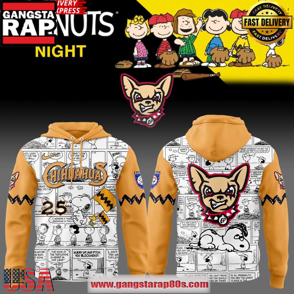 El Paso Chihuahuas 75th Anniversary of Peanuts Special All Over Print Hoodie