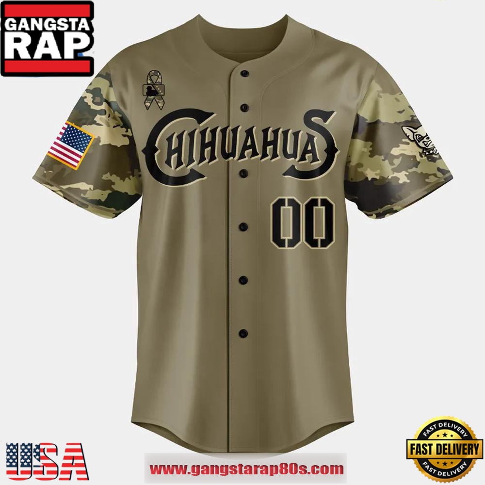 El Paso Chihuahuas Military Appreciation Night Limited Edition Custom Baseball Jersey Shirt