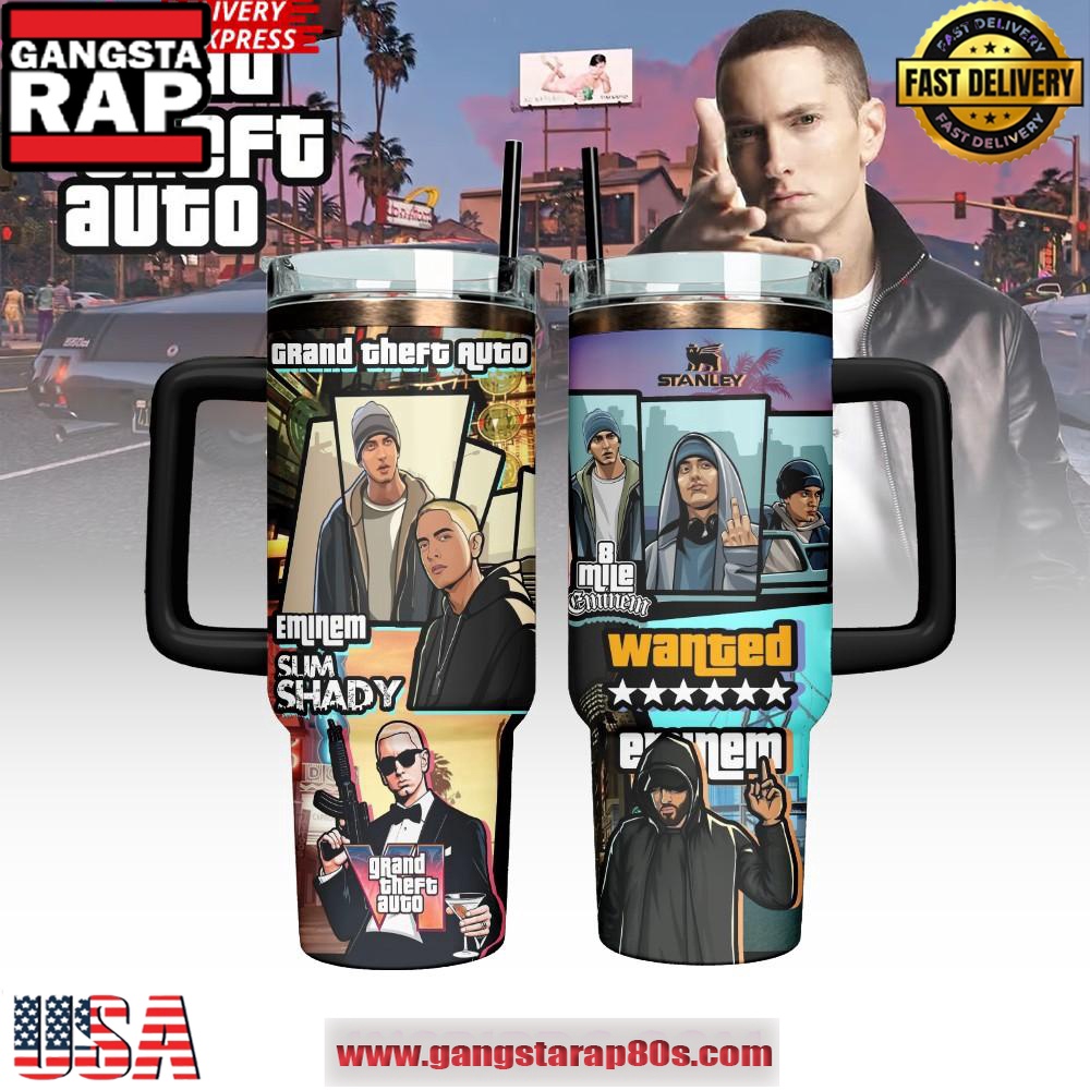 Eminem Slim Shady x GTA Limited Edition Stanley Tumbler Cup 40oz