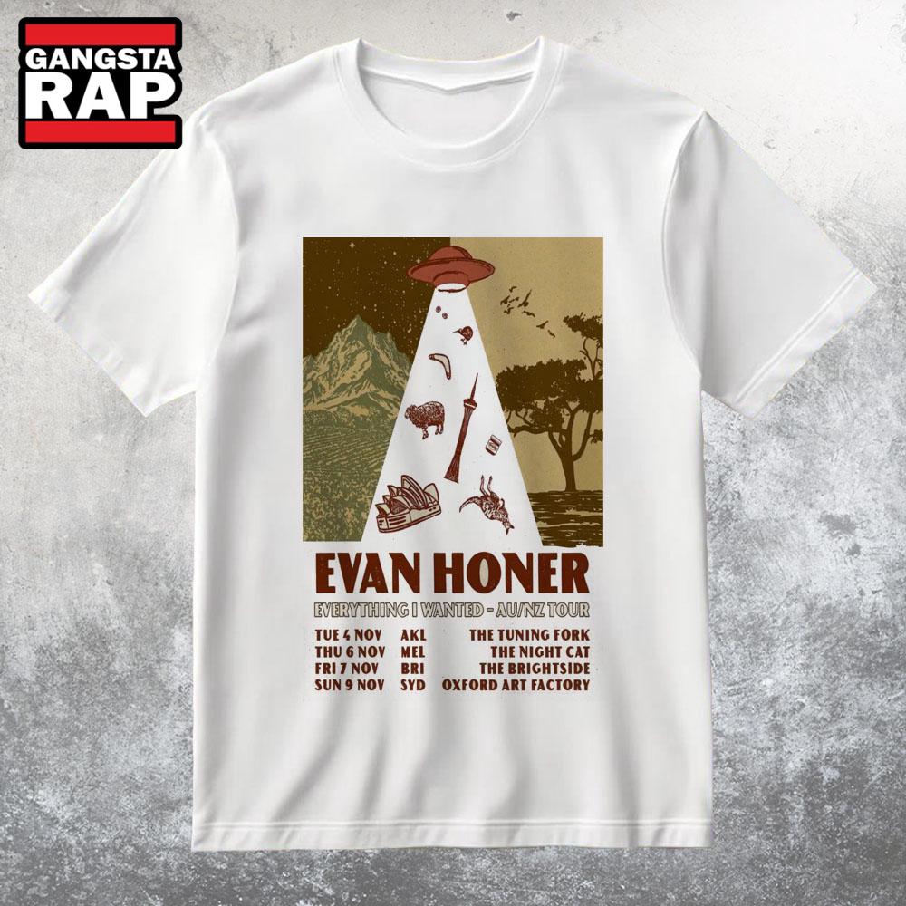 Evan Honer Everything I Wanted AU AZ Tour 2025 T Shirt Evan Honer Everything I Wanted AU AZ Tour 2025 T Shirt