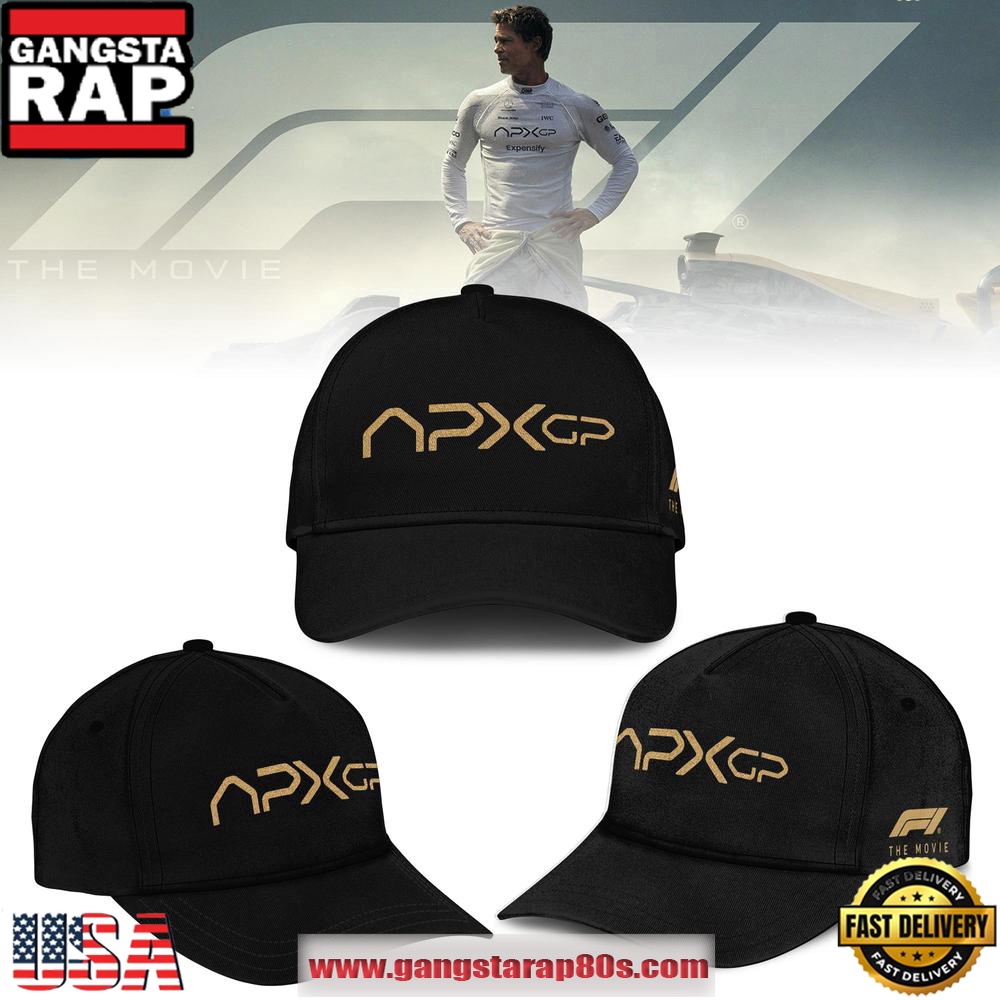 F1 The Movie 2025 APXGP Brad Pitt Black Classic Cap Snapback Hats