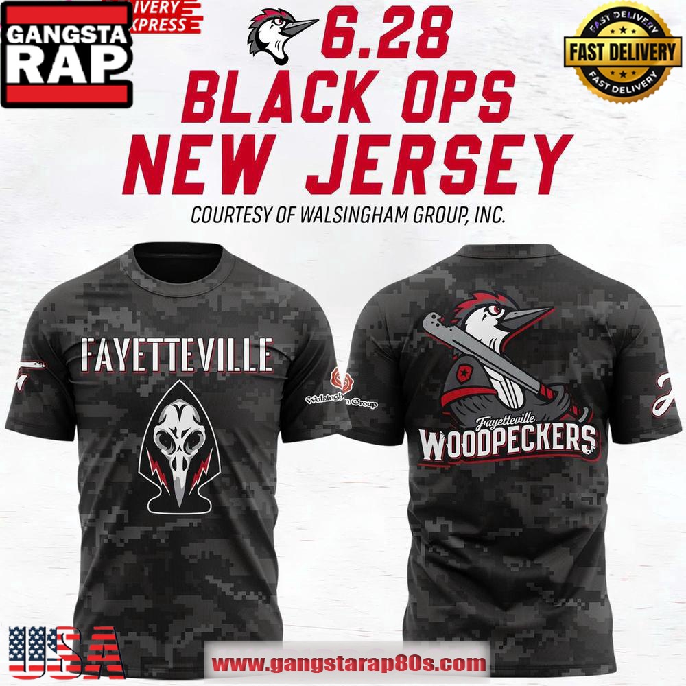 Fayetteville Woodpeckers Black Ops Night 2025 Unisex T-Shirt
