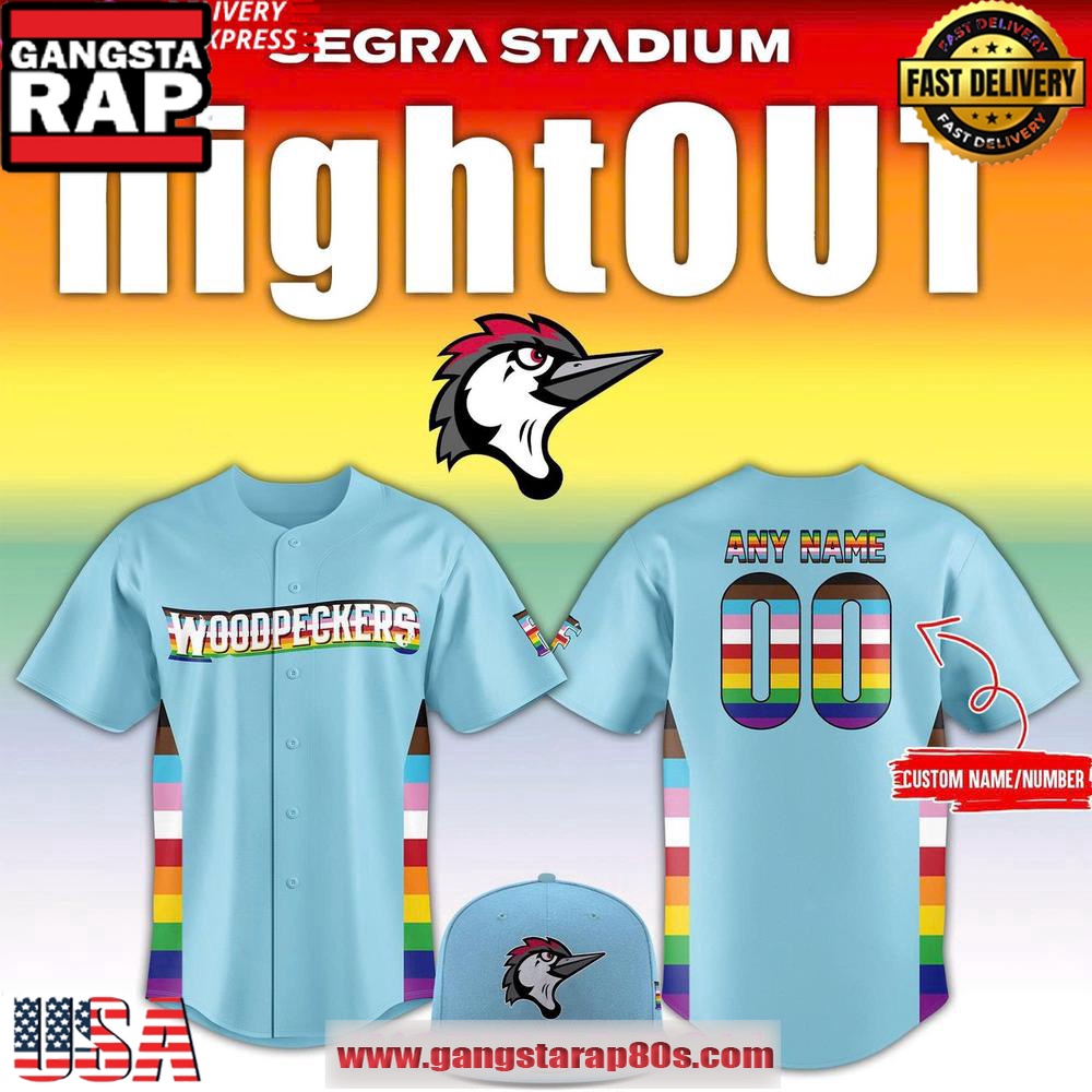 Fayetteville Woodpeckers Pride Night Out 2025 Special Edition Custom Baseball Jersey Shirt Fayetteville Woodpeckers Pride Night Out 2025 Special Edition Custom Baseball Jersey Shirt