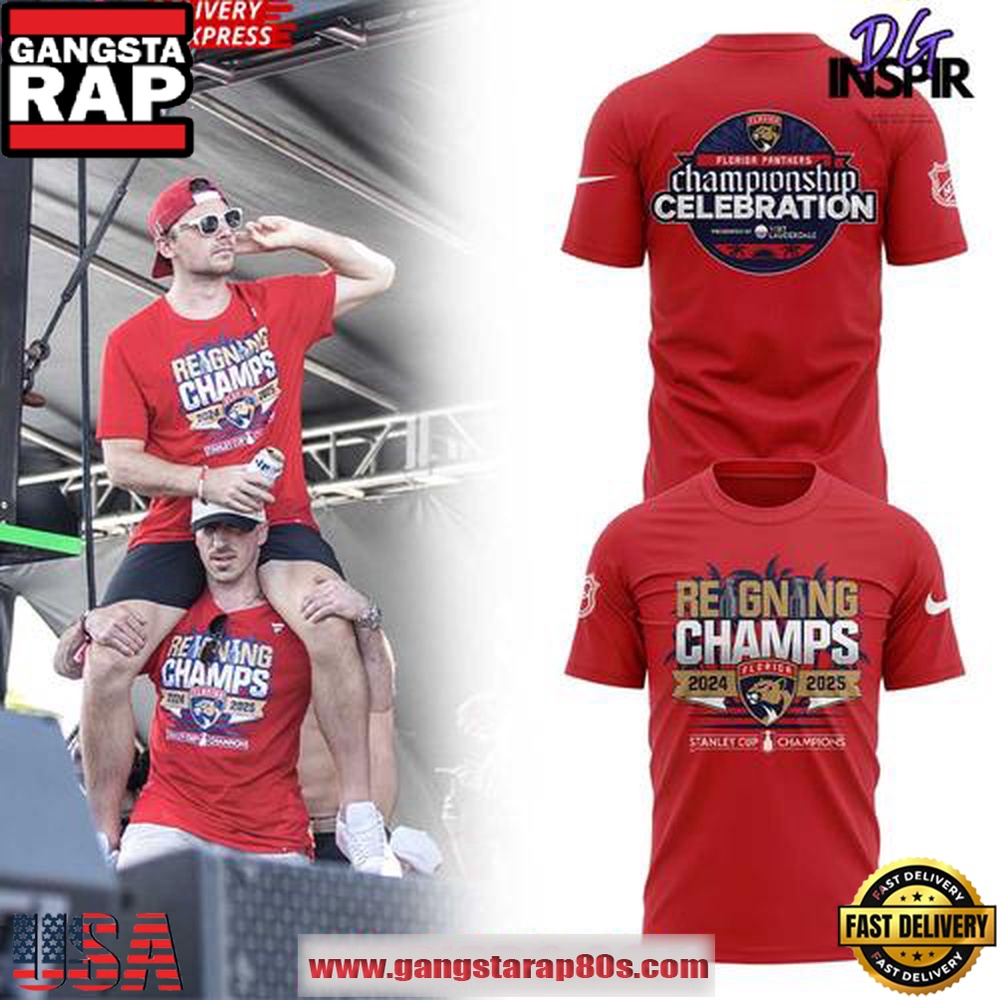Florida Panthers Fanatics Back-To-Back Stanley Cup Champions 2025 Unisex T Shirt