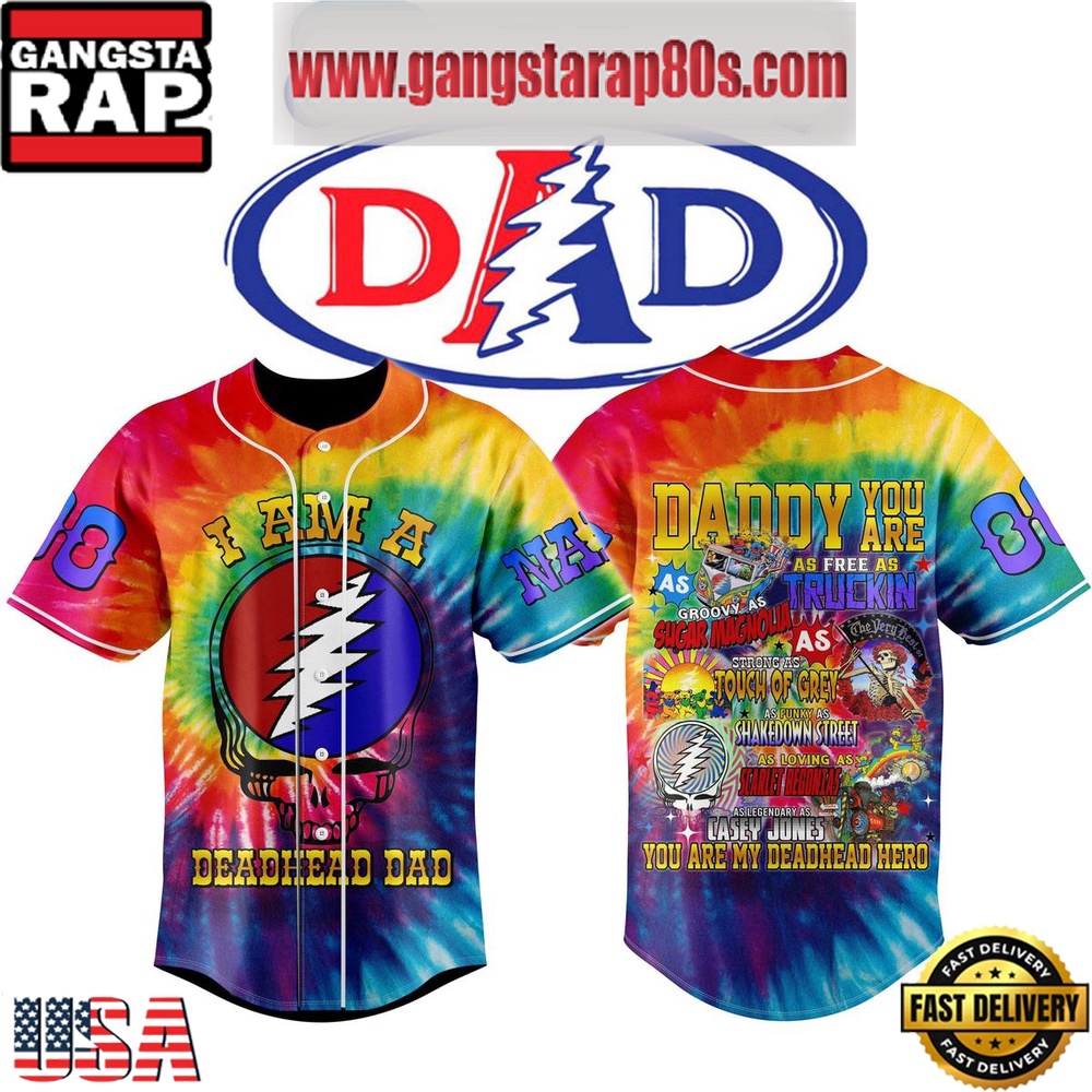 Grateful Dead Father’s Day You Are My Deadhead Hero Custom Baseball Jersey Shirt
