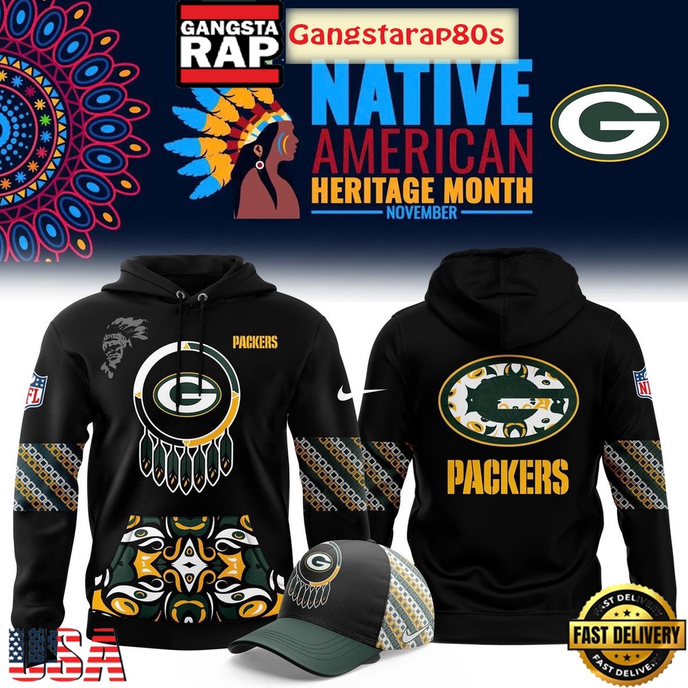 Green Bay Packers Native American Heritage Month Cap Hoodie