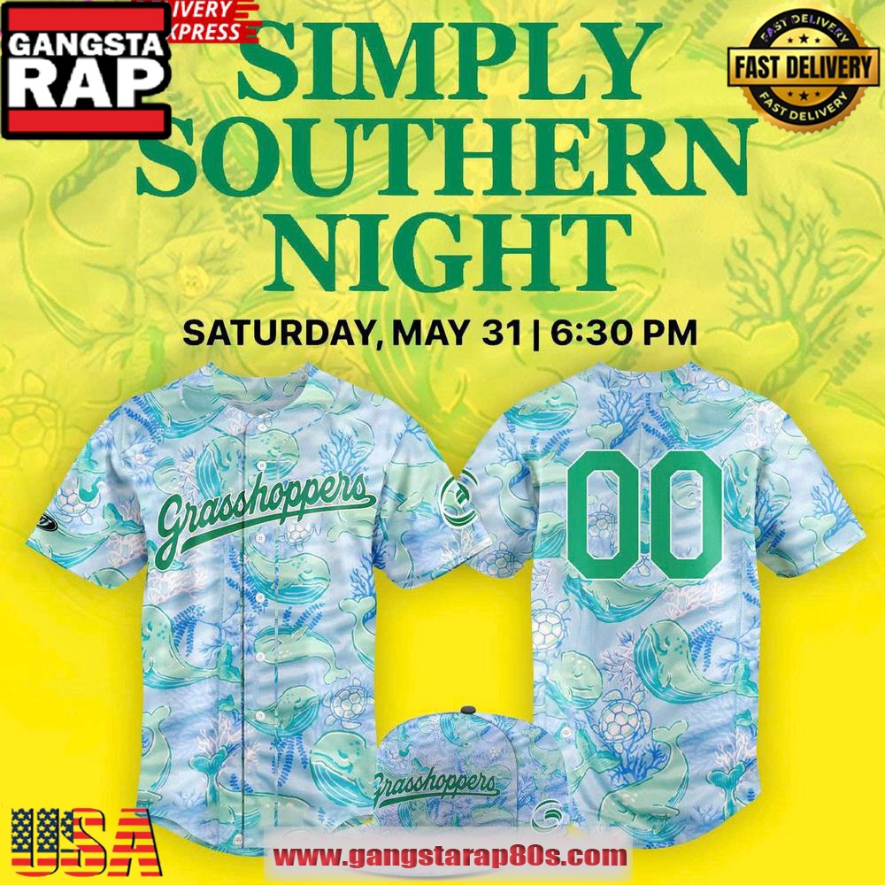 Greensboro Grasshoppers x 2025 Simply Southern Night Official Custom Baseball Jersey Shirt Greensboro Grasshoppers x 2025 Simply Southern Night Official Custom Baseball Jersey Shirt