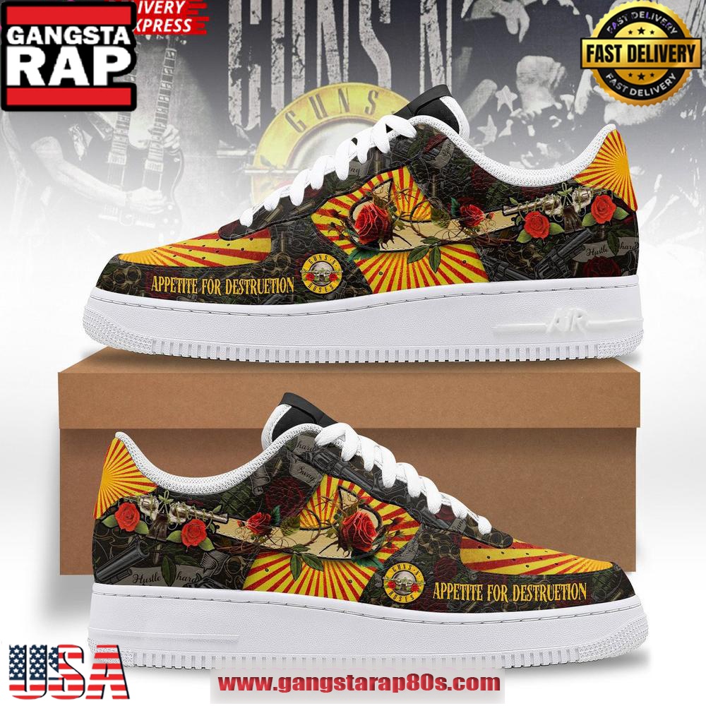 Guns N’ Roses Appetite for Destruction Special Edition Air Force 1 Sneakers Shoes