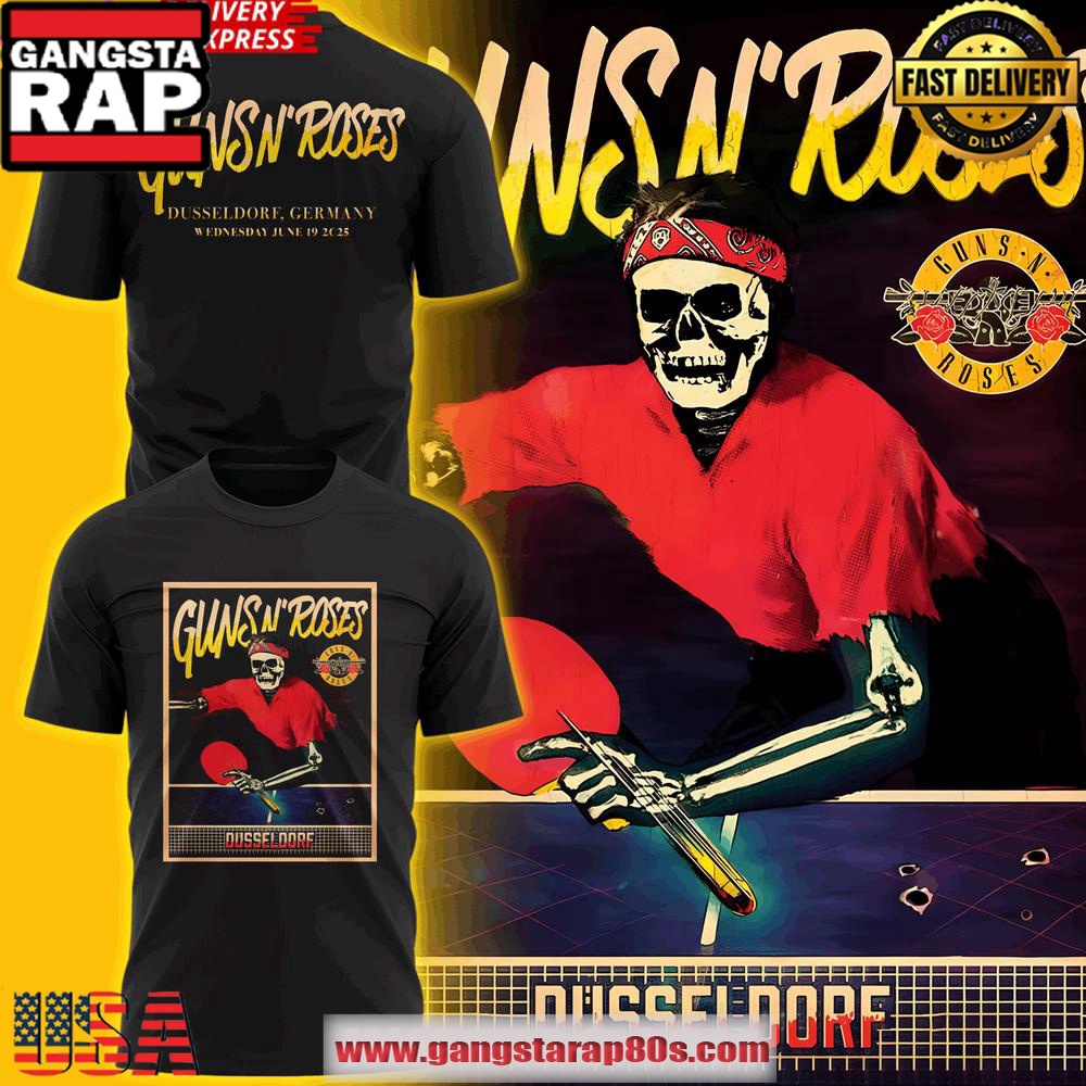 Guns N’ Roses World Tour to Dusseldorf 2025 Unisex T-Shirt