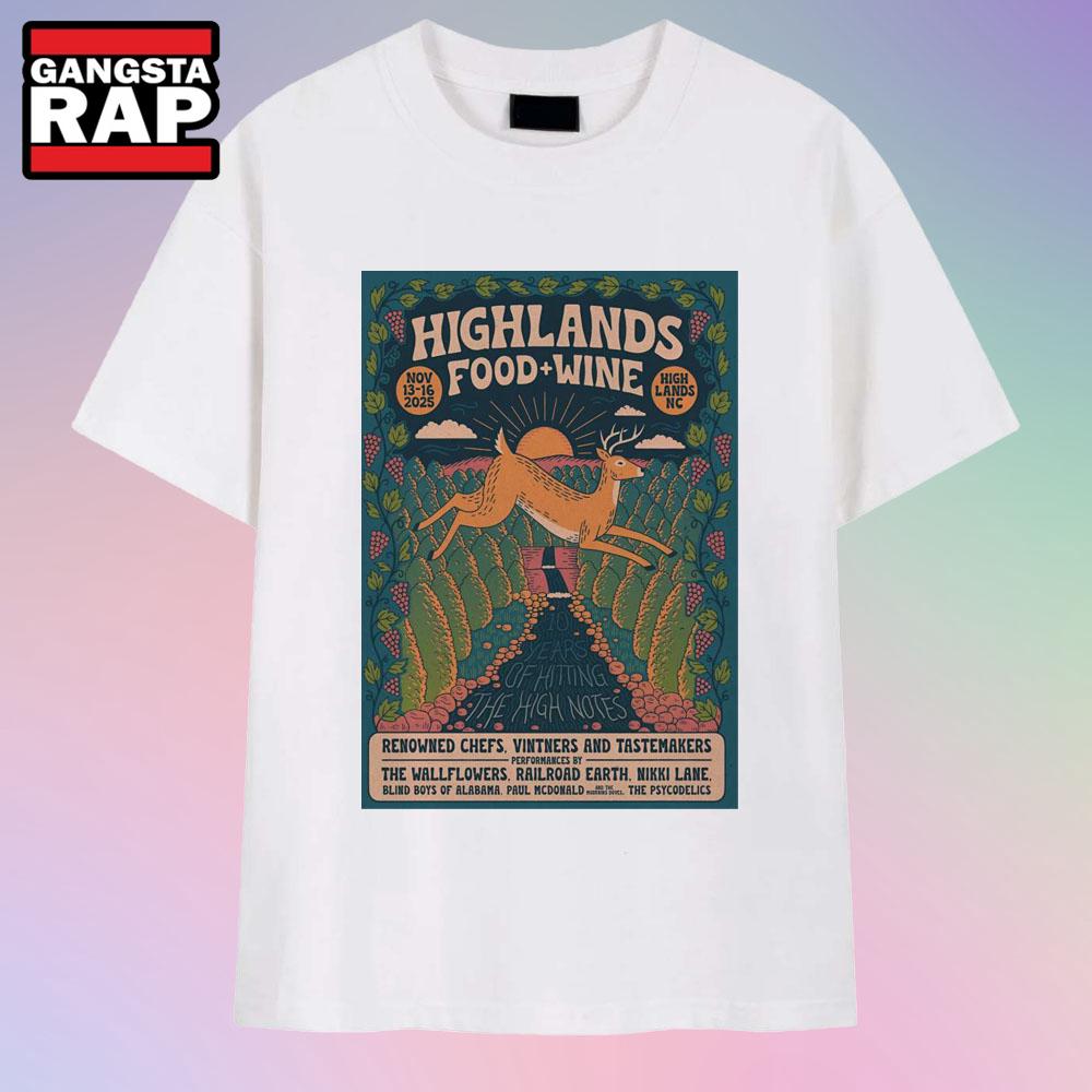 Highlands Food And Wine November 13-16 2025 10th Annual Festival in Highlands NC Shirt