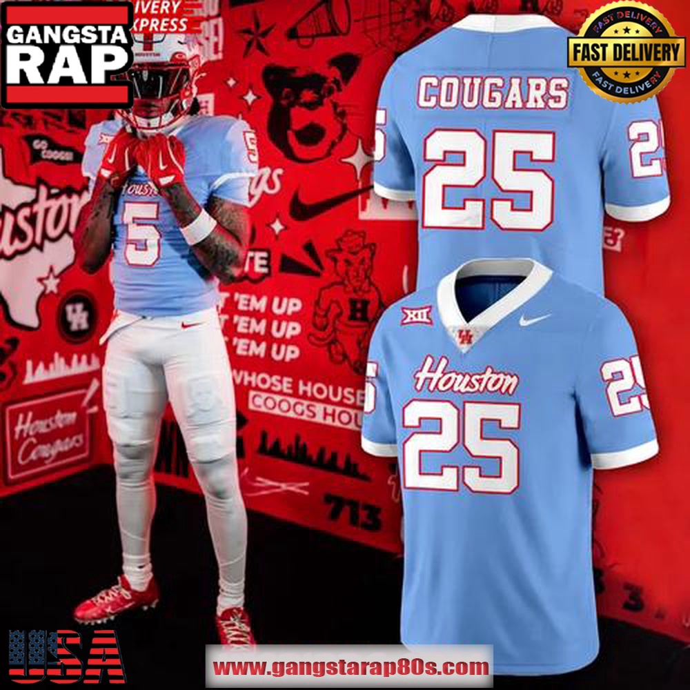 Houston Cougars 2025 Official Blue Edition Football Jersey Houston Cougars 2025 Official Blue Edition Football Jersey