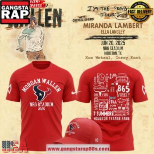 Houston Texans x Morgan Wallen Tour 2025 T-Shirt