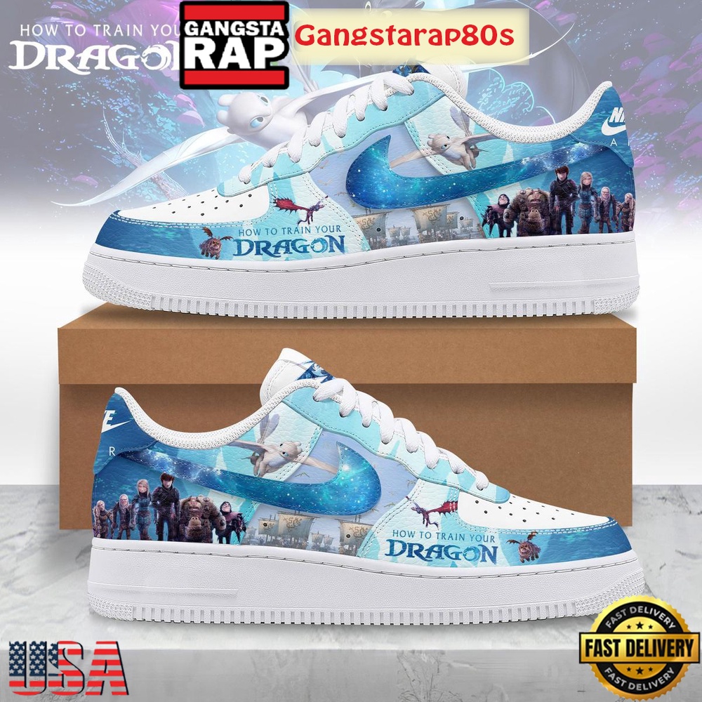 How To Train Your Dragon Special Edition Air Force 1 Shoes Running Sneakers