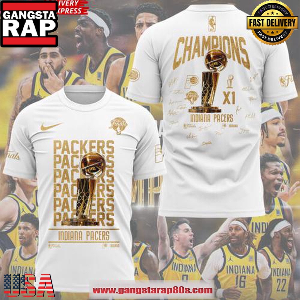 Indiana Pacers 2025 NBA Finals Champions White Edition Unisex T Shirt