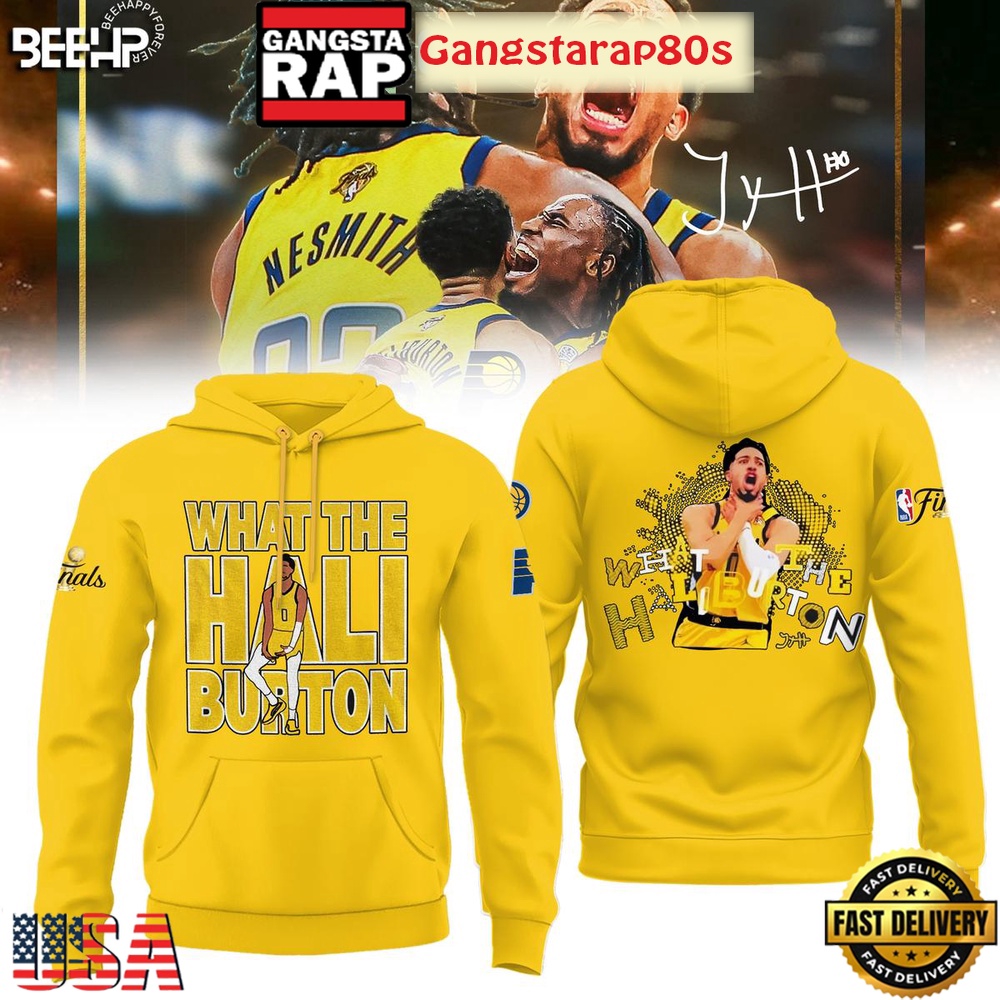 Indiana Pacers What The Hali Burton NBA Finals 2025 All Over Print Hoodie T-Shirt Indiana Pacers What The Hali Burton NBA Finals 2025 All Over Print Hoodie T-Shirt