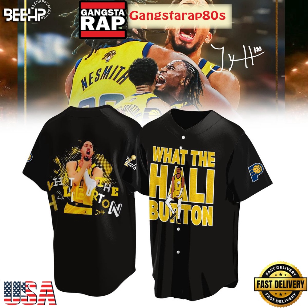 Indiana Pacers What The Hali Burton NBA Finals 2025 Baseball Jersey Shirt