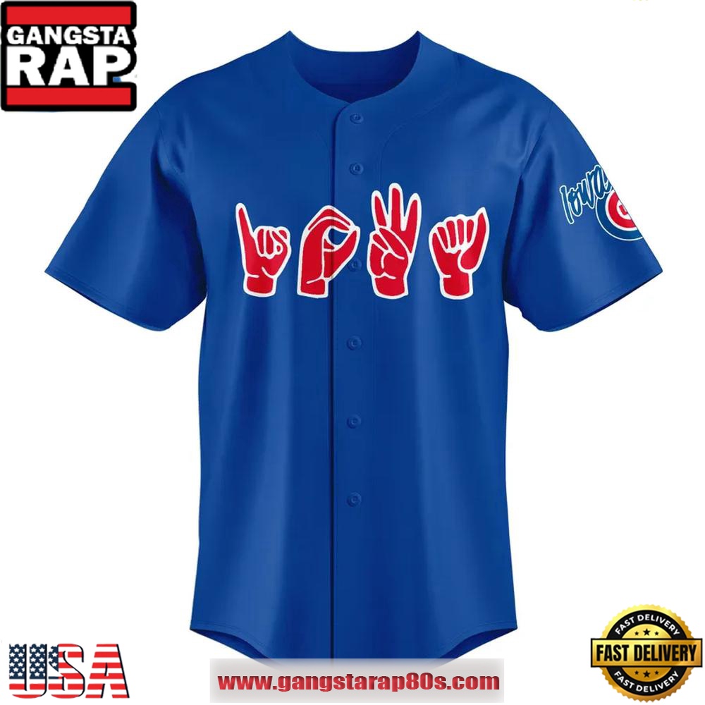 Iowa Cubs American Sign Language Night Limited Edition Baseball Jersey Shirt