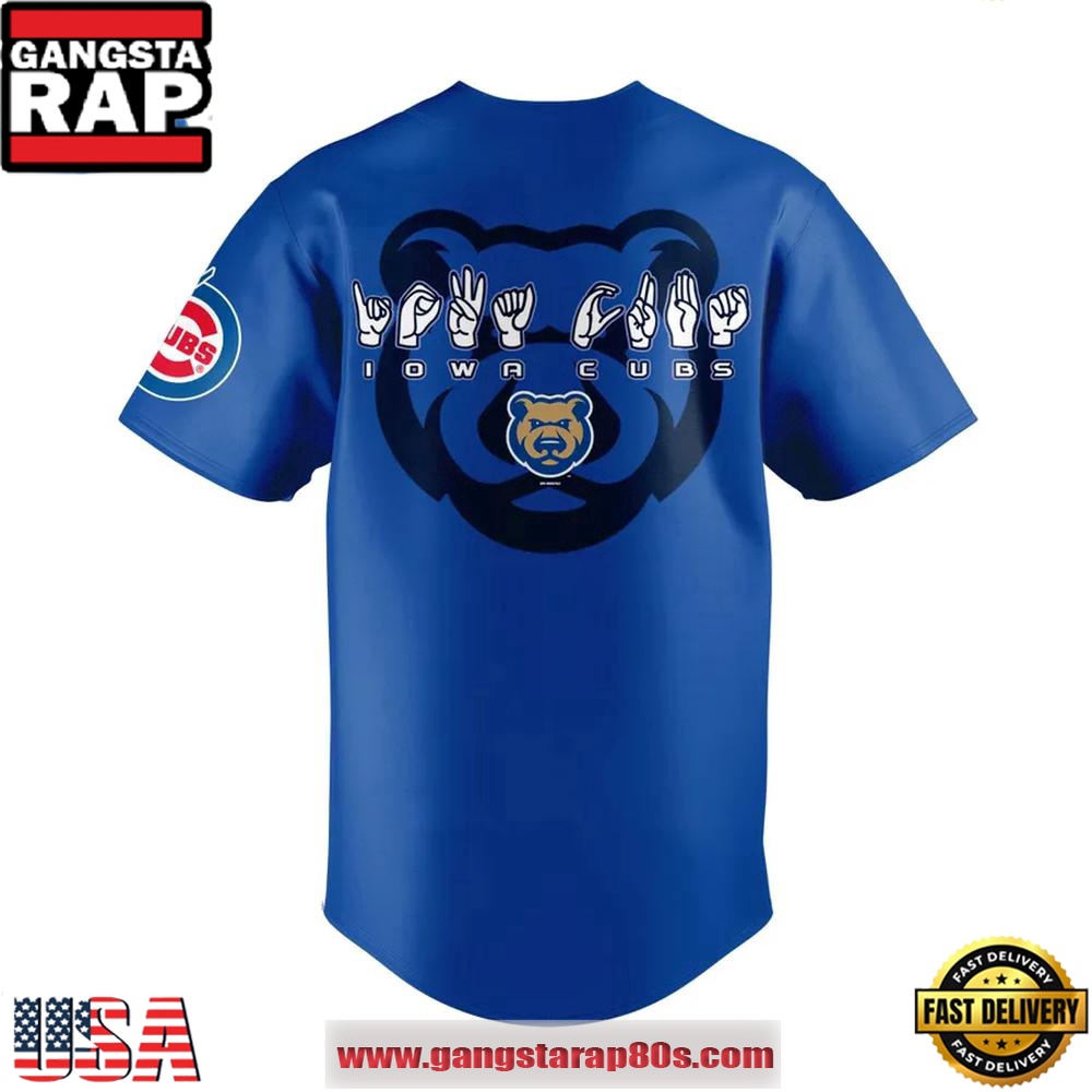 Iowa Cubs American Sign Language Night Limited Edition Baseball Jersey Shirt Iowa Cubs American Sign Language Night Limited Edition Baseball Jersey Shirt