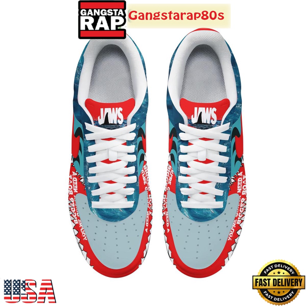 Jaws You're Gonna Need A Bigget Boat Special Edition Air Force 1 Shoes Running Sneakers Jaws You're Gonna Need A Bigget Boat Special Edition Air Force 1 Shoes Running Sneakers