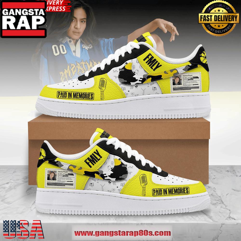 Jessie Reyez “Paid In Memories” Limited Edition Air Force 1 Running Sneakers Shoes