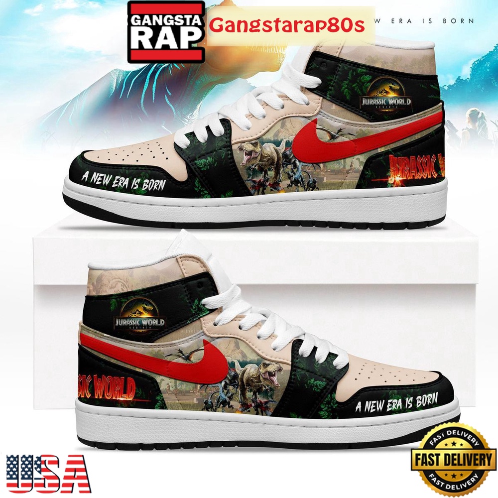 Jurassic World A New Era Is Born Air Jordan 1 Shoes Running Sneakers