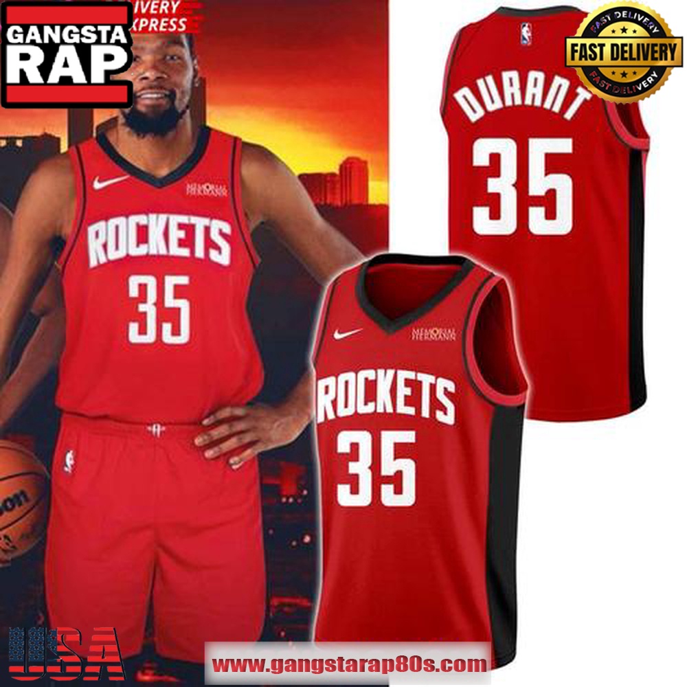 Kevin Durant Houston Rockets #35 Red Version Limited Basketball Jersey