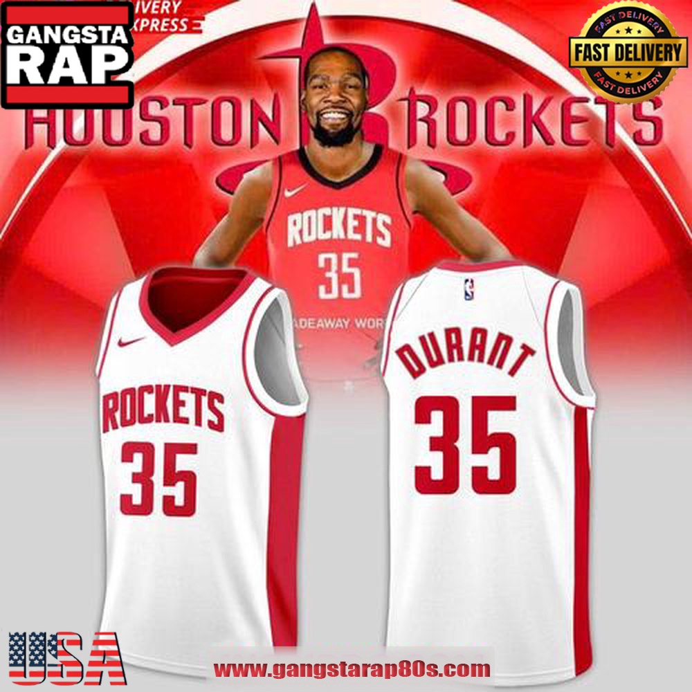 Kevin Durant Houston Rockets #35 White Version Special Basketball Jersey