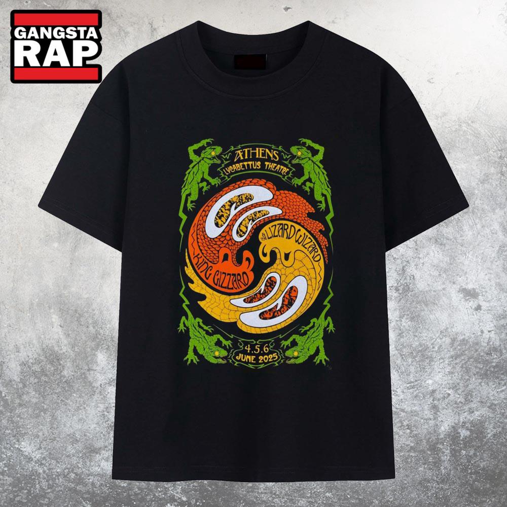 King Gizzard Lizard Wizard June 4 2025 Lycabettus Theatre Athens Greece T Shirt