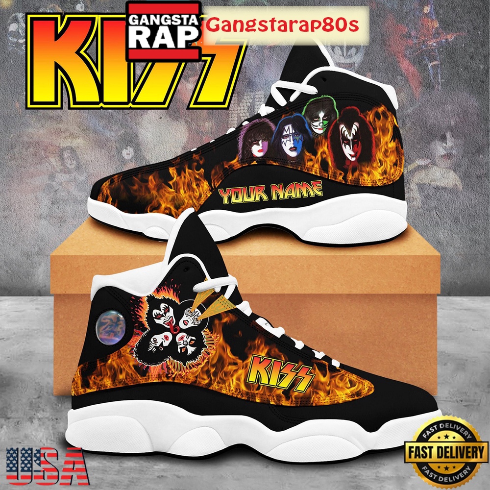 Kiss I Was Made For Lovin' You Fan Custom Name Air Jordan 13 Shoes Running Sneakers Kiss I Was Made For Lovin' You Fan Custom Name Air Jordan 13 Shoes Running Sneakers
