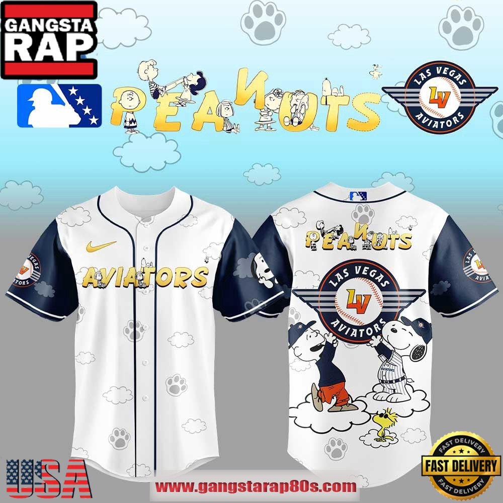 Las Vegas Aviators x Peanuts Limited Edition Baseball Jersey Shirt