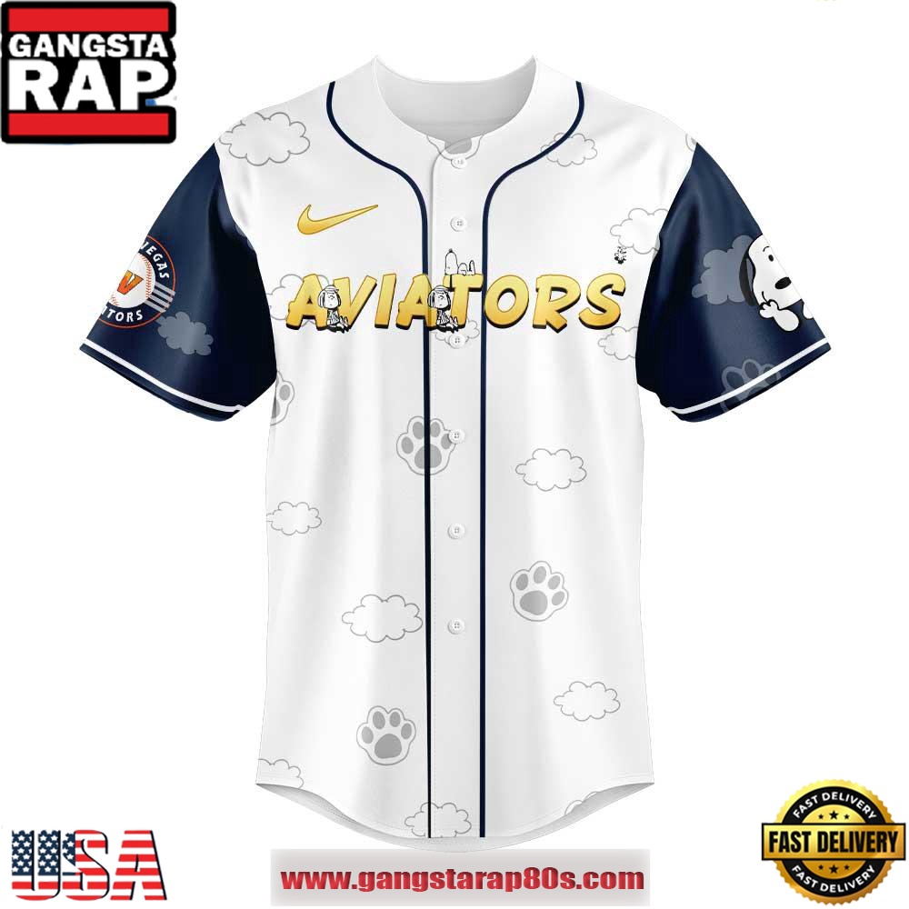 Las Vegas Aviators x Peanuts Limited Edition Baseball Jersey Shirt