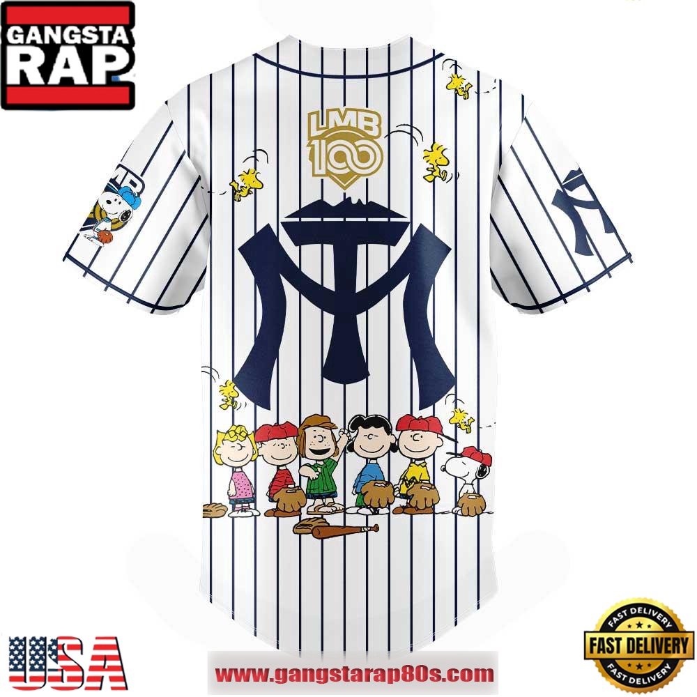 Leones de Yucat?n x Peanuts LMB 100th Anniversary Limited Edition Baseball Jersey Shirt Leones de Yucat?n x Peanuts LMB 100th Anniversary Limited Edition Baseball Jersey Shirt