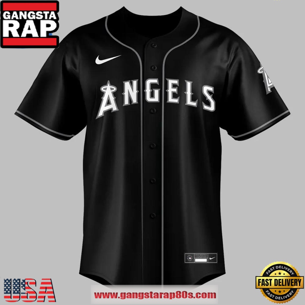 Los Angeles Angels Black Lights Out Limited Edition Baseball Jersey Shirt Los Angeles Angels Black Lights Out Limited Edition Baseball Jersey Shirt