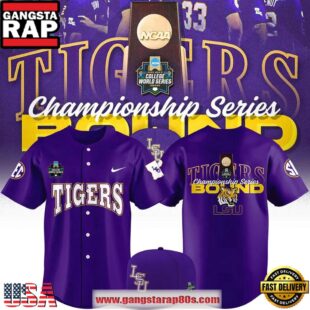 LSU Tigers 2025 Men's CWS Omaha Limited Edition Baseball Jersey Shirt