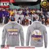 LSU Tigers 2025 NCAA Baseball National Champions Gray All Over Print Hoodie