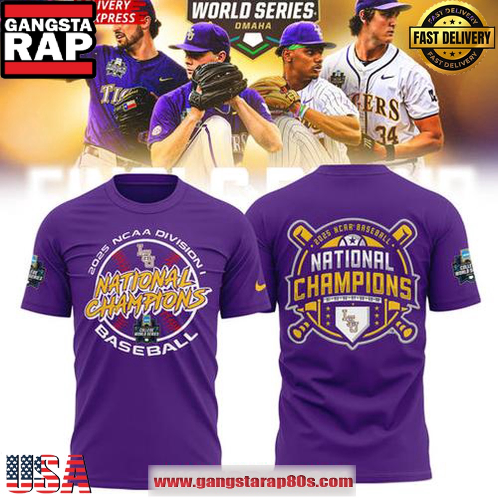 LSU Tigers 2025 NCAA Baseball National Champions Purple Limited Unisex T Shirt LSU Tigers 2025 NCAA Baseball National Champions Purple Limited Unisex T Shirt