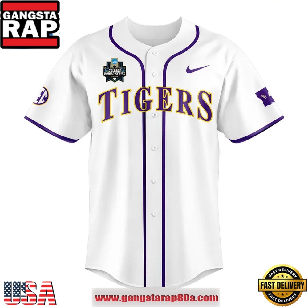 LSU Tigers 2025 NCAA Men's College World Series Champions Baseball Jersey Shirt