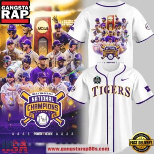 LSU Tigers 2025 NCAA Men's College World Series Champions Baseball Jersey Shirt