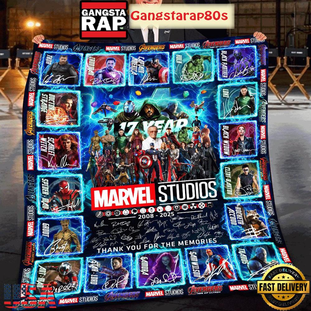 Marvel Studios 17th Anniversary 2008 2025 Memories Fleece Blanket Quilt