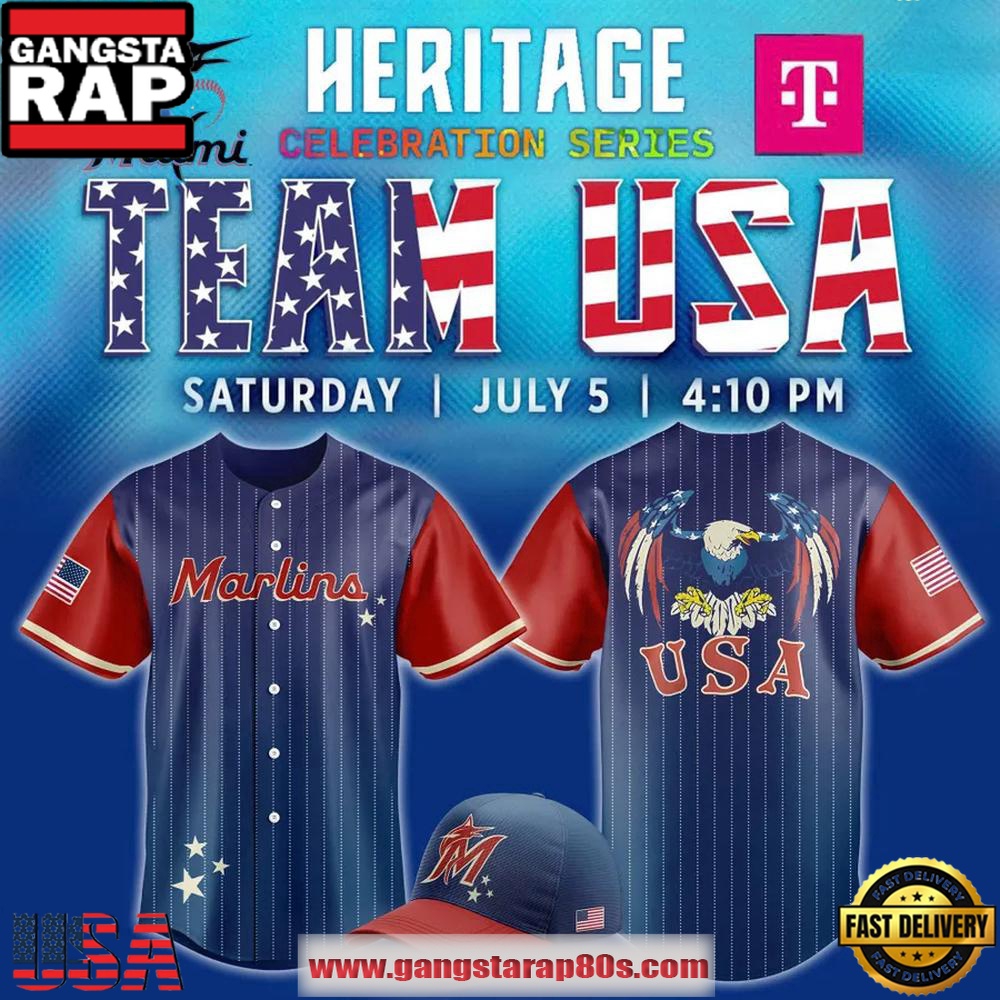 Miami Marlins Celebrate Team USA Night Limited Edition Baseball Jersey Shirt