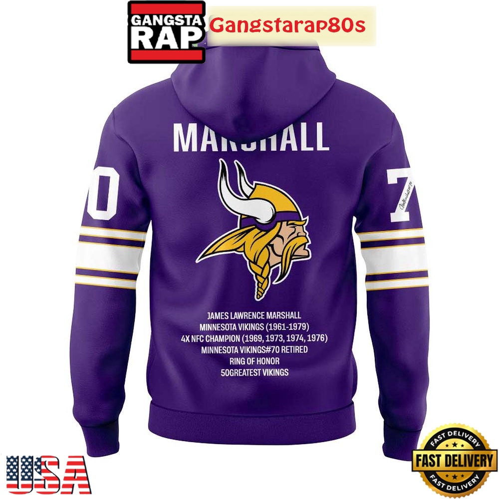 Minnesota Vikings Jim Marshall Memories All Over Print T-Shirt Hoodie Minnesota Vikings Jim Marshall Memories All Over Print T-Shirt Hoodie