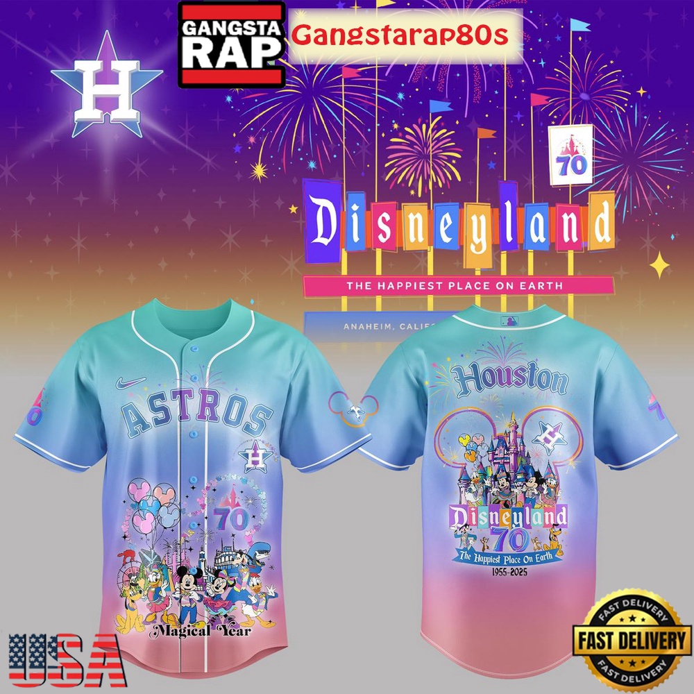 MLB Team Mix Disneyland 70th Anniversary Special Baseball Jersey Shirt MLB Team Mix Disneyland 70th Anniversary Special Baseball Jersey Shirt