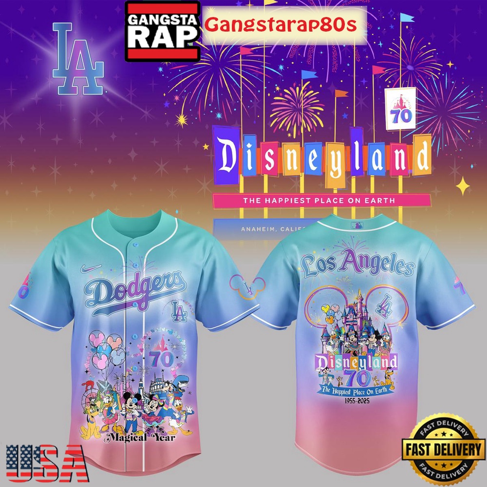 MLB Team Mix Disneyland 70th Anniversary Special Baseball Jersey Shirt MLB Team Mix Disneyland 70th Anniversary Special Baseball Jersey Shirt