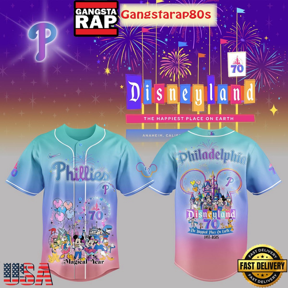 MLB Team Mix Disneyland 70th Anniversary Special Baseball Jersey Shirt MLB Team Mix Disneyland 70th Anniversary Special Baseball Jersey Shirt