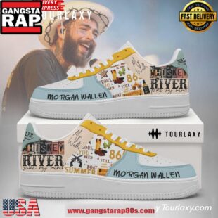 Morgan Wallen Live Performance Edition Air Force 1 Running Sneakers Shoes