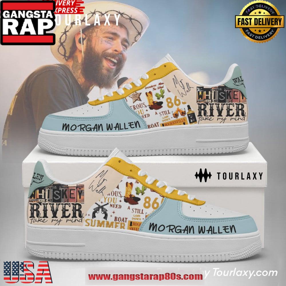 Morgan Wallen Live Performance Edition Air Force 1 Running Sneakers Shoes Morgan Wallen Live Performance Edition Air Force 1 Running Sneakers Shoes