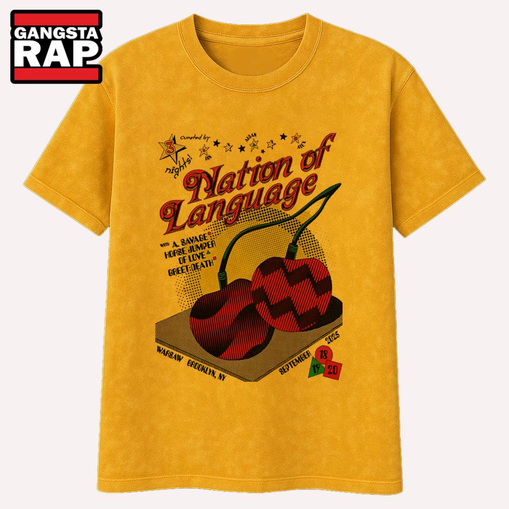 Nation Of Language Warsaw In Brooklyn NY Sep 18-20 2025 T Shirt